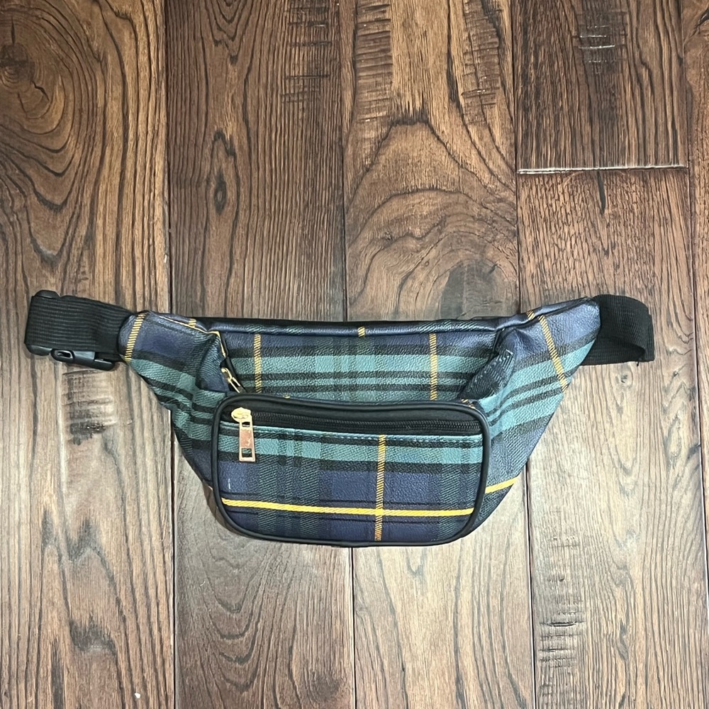 Plaid Men's Waist Bag